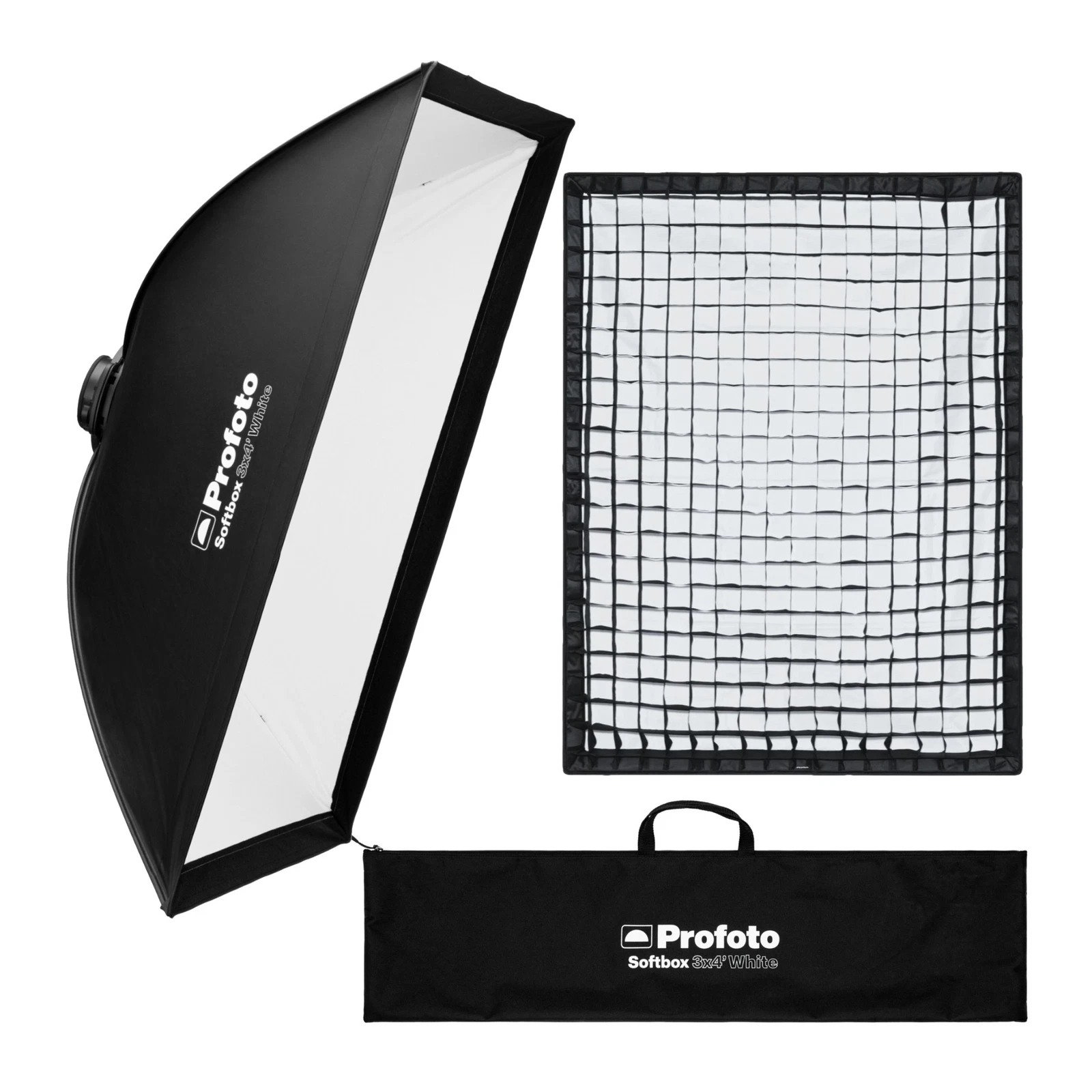 Profoto 3x4 softbox with grid.