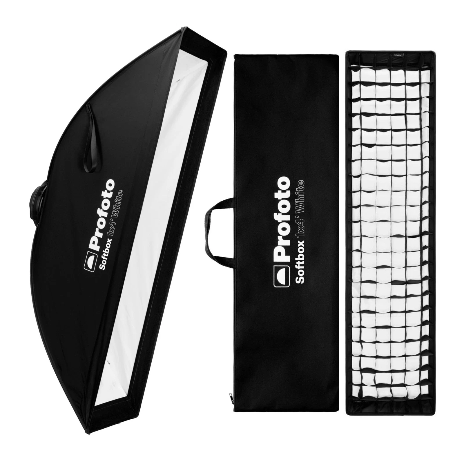 Profoto strip 1x4 softbox with grid.